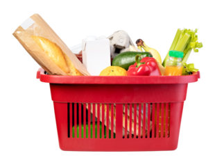 Plastic shopping basket