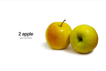  apples on white background