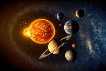 Obraz na płótnie Canvas planet in space.Generative AI