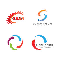 Gear Logo Template vector icon illustration design
