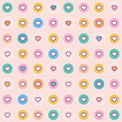 Cute little hearts pattern, seamless Valentines background