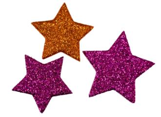 set of stars isolated on white