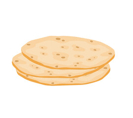 Pita bread. Stack of Ingredient for making kebab