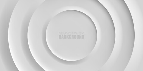 Obraz premium Neomorphism background vector illustration. Neumorphsim backdrop surface minimalistic design.