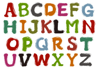 アルファベット　手書き文字素材セット