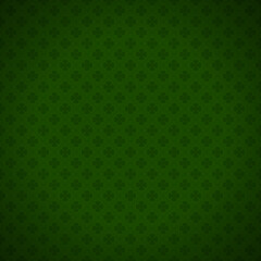 St Patrick's Day Irish lucky clover dark green rhombus tile gradient background vector illustration