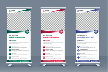 Corporate business roll up banner template design