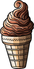 Ice Cream cartoon funny illustration