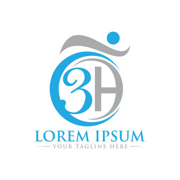 3H Unique and Modern Letter Logo Design