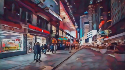 Obraz premium New York City Street Art Painting