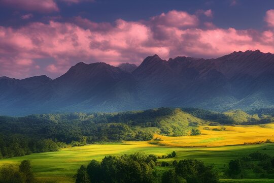 dreamy landscape majestic sky © qalandararts
