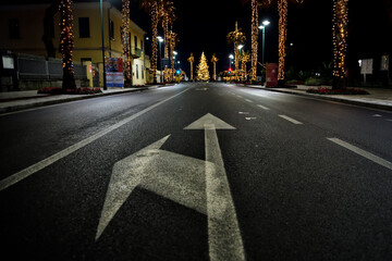 light trails on the street