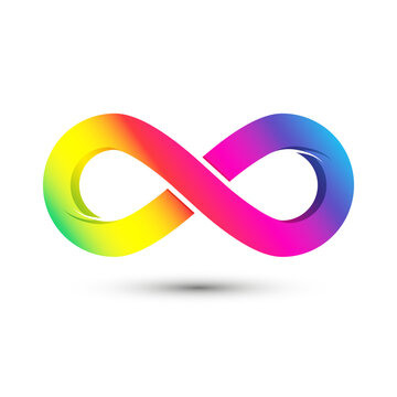 Infinity symbol - colorful endless icon - vector
