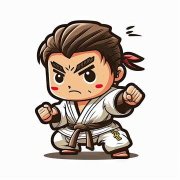 A cute karateka boy - Generated by Generative AI	