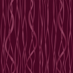 Seamless pattern with intersecting ribbons. Abstract striped texture with vertical direction. Light rose curvy ribbon with intricate nodes.