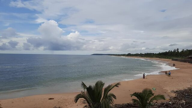 Candolim Beach in goa. monsoon clouds in Goa beach. sinquerim beach.	
