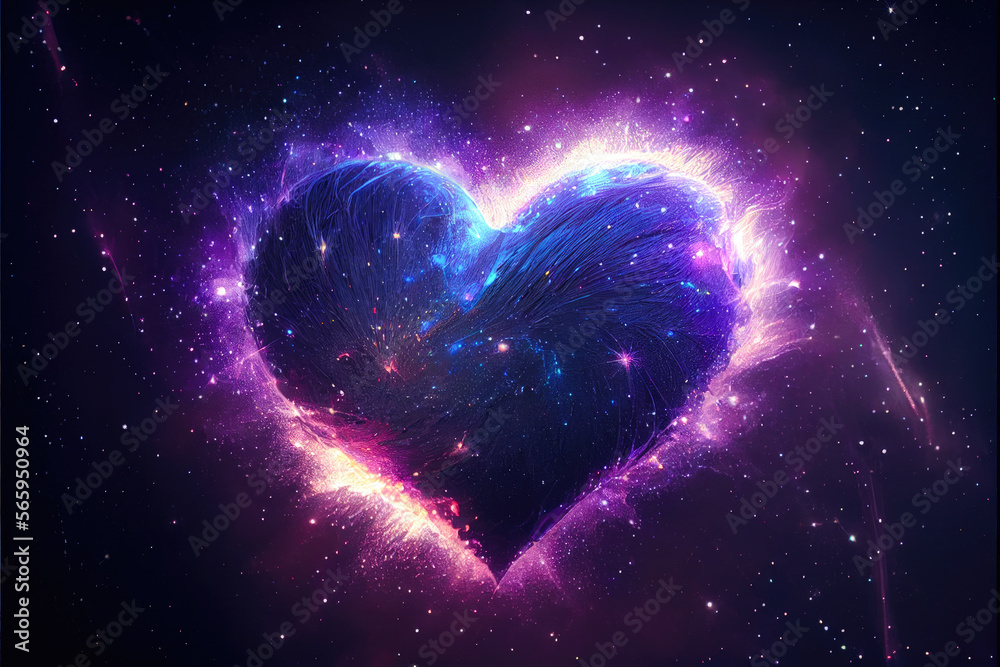 Wall mural valentine day love heart - by generative ai