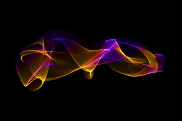 Abstract colorful smoke wave isolated background design element