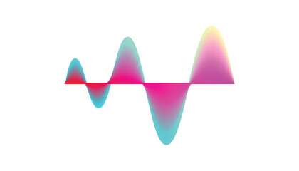 colorful gradient motion wave line