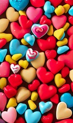 Fototapeta na wymiar heart shaped sweets