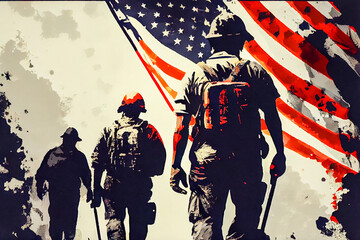 Memorial Day holiday on the 29th of May, United States of America, holiday celebration concept, Generative AI