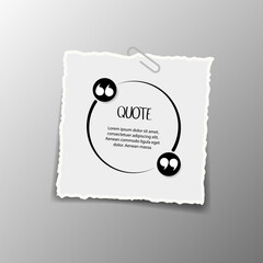 Text box design template with notepapers sticker design element.