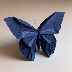 illustration of a beautiful paper butterfly, generative AI