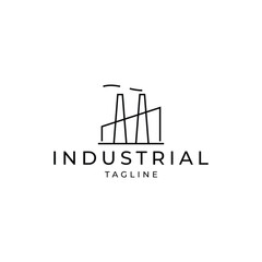 Factory logo design vector template