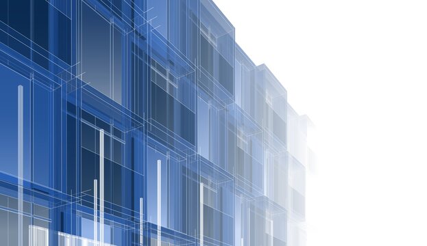 Abstract modern architecture 3d rendering
