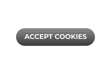 accept cookies Button. web template, Speech Bubble, Banner Label  accept cookies.  sign icon Vector illustration