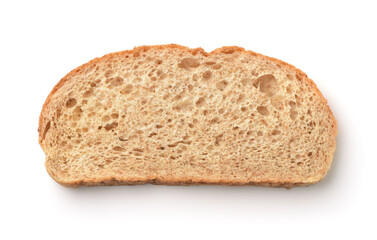 Top view of single bread slice