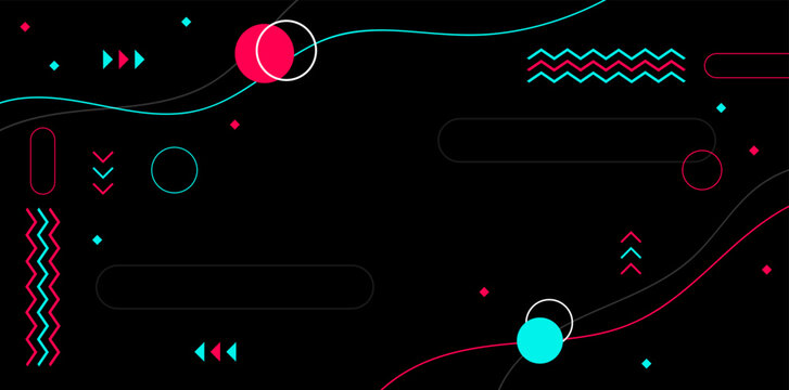 Social media style background design with abstract graphics element