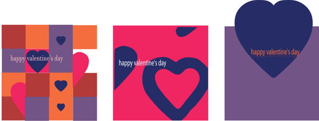 Valentine’s Day vector illustration, gift cards