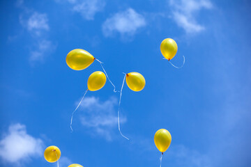 Balloons in the blue sky