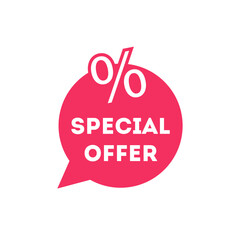 Special offer, business bubble icon. Clipart