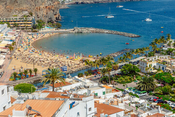 Puerto de Mogan town on the coast of Gran Canaria island, Spain.