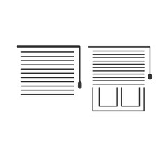Blinds icon. Window louvers set vector ilustration.