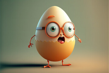 Fototapeta premium Cute Egg Character