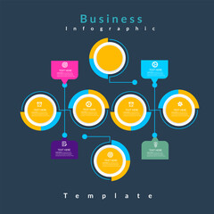 business infographic template design. Realistic circle diagram infographic. modern Business annual report Chart visualization.