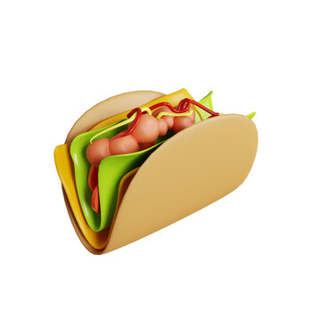 taco 3d illustration