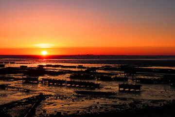 Coucher de soleil côte Atlantique