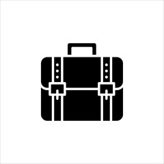 Suitcase flat logo isolated on white background. EPS 10
