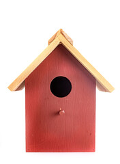 Obraz na płótnie Canvas wood birdhouse in studio