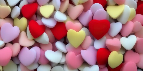 Obraz na płótnie Canvas heart shaped candies