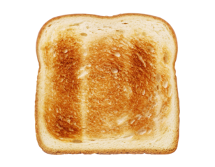 Slice of delicious toasted bread cut out