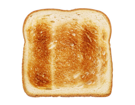 Slice of delicious toasted bread cut out