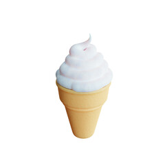 ice cream cone 3d illustration