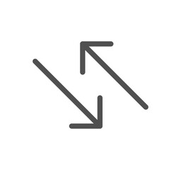 Arrows related icon outline and linear vector.