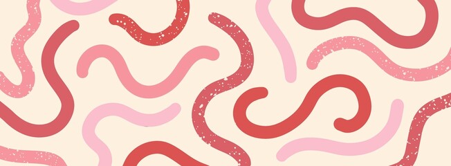 Abstract aesthetic shapes swirl pattern design high quality vector illustration set pink red colour on isolated background large texture pattern wallpaper cover profile photo business shop concept