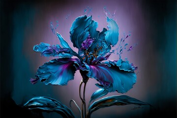 abstract flower painting background